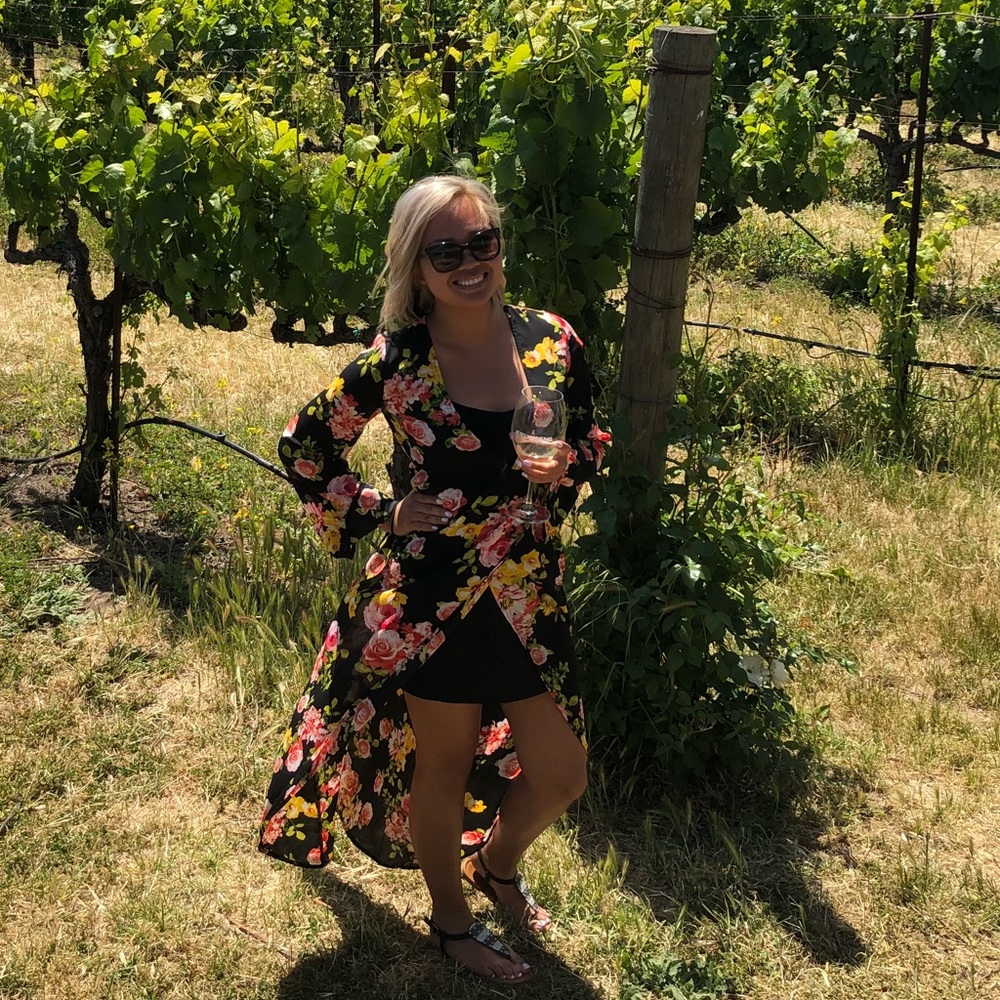Flower prints dress